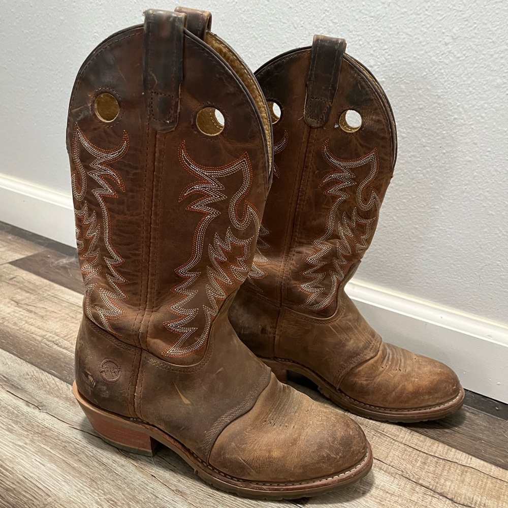 Double HH cowgirl boot round toe